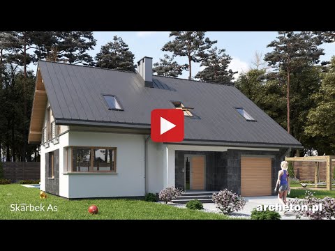 Projekt domu Skarbek As - archeton pl - z użytkowym poddaszem 179,2 m2