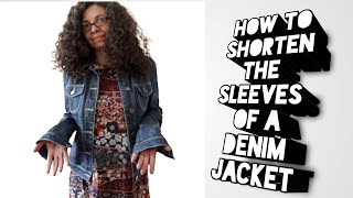 Secret to Shortening Denim Jacket Sleeves Revealed! #alterations #denim #beginners