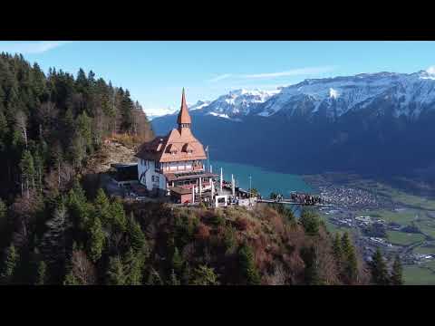 Interlaken - Harder Kulm - Spiez 4K - Drone