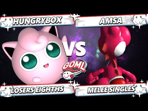 GOML 2025 TOP 8 - Hungrybox (Jigglypuff) Vs. aMSa (Yoshi) Smash Melee - SSBM