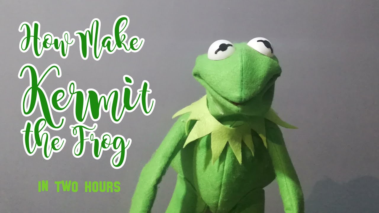 How to make kermit the Frog in two hours آموزش ساخت عروسک کرمیت قورباغه در دوساعت