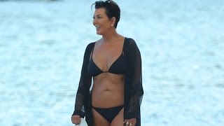 EXCLUSIVE: Kris Jenner Stuns in Bikini at 59, Denies She's Had a Tummy Tuck