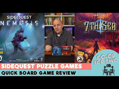 Side Quest Nemesis & Side Quest 7th Sea: A Quick Review of Two Escape Room Puzzle Games