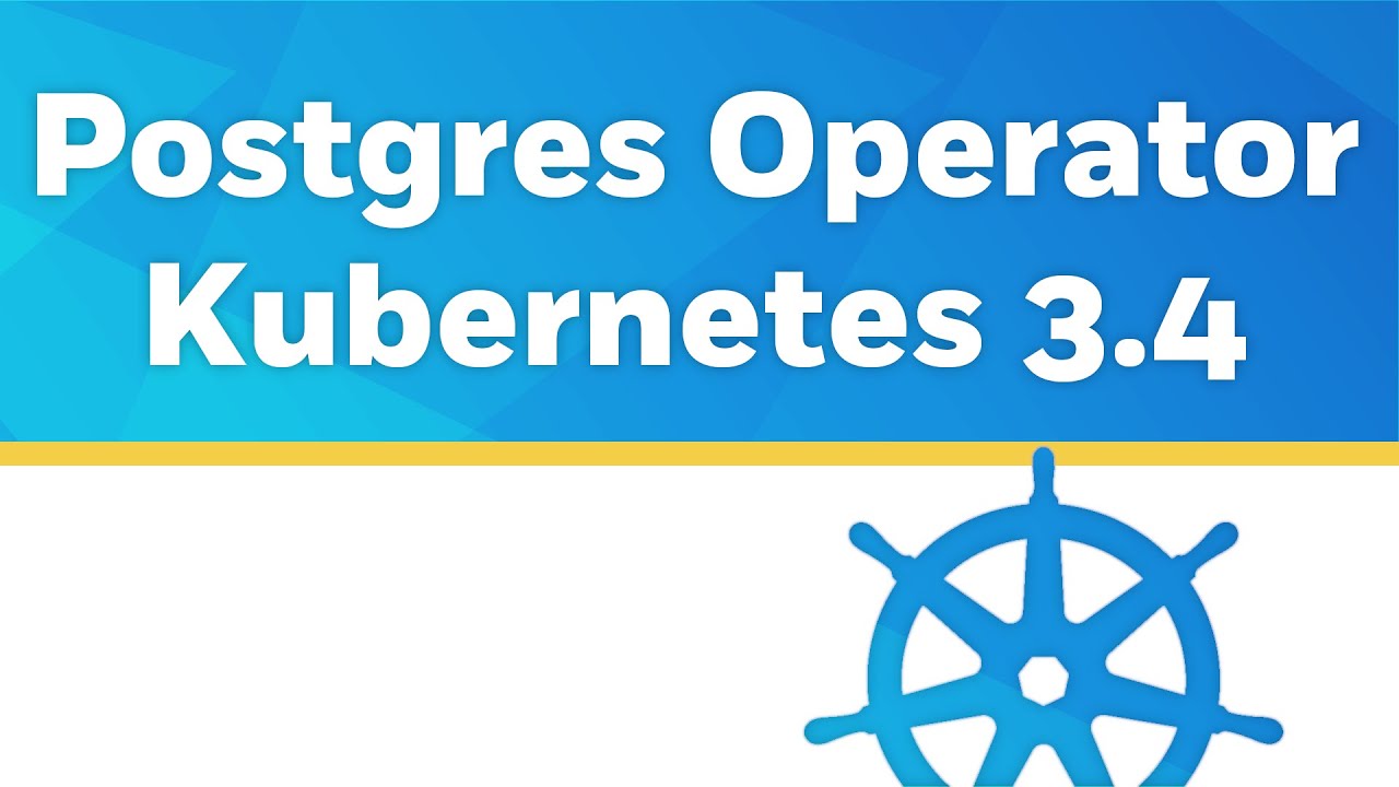 Crunchy PostgreSQL Operator for Kubernetes 3.4 Overview