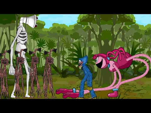 Great Mother Megaphone Siren Head Vs Mommy Long Legs. Drawing Cartoon 2.