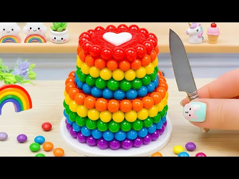 Amazing Miniature Colorful Rainbow Cake🌈Best Miniature Rainbow Chocolate Cake Decorating Ideas