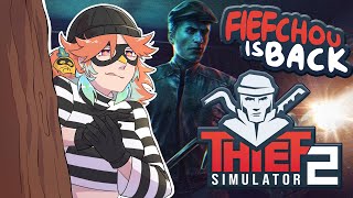 clearing her throat during the intro, giggling - 【THIEF SIMULATOR 2】Back to Fiefing!!! Making the Neighborhood UNSAFE #kfp #キアライブ