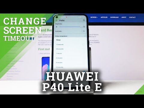 How to Set Screen Timeout in HUAWEI P40 Lite E – Screen Sleep Time