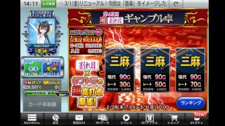 セガNET麻雀MJ　三麻　ギャン卓R50