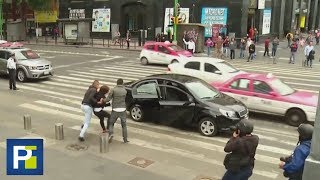 Simulacro de secuestro en México deja sorprendidos a ciudadanos en la calle