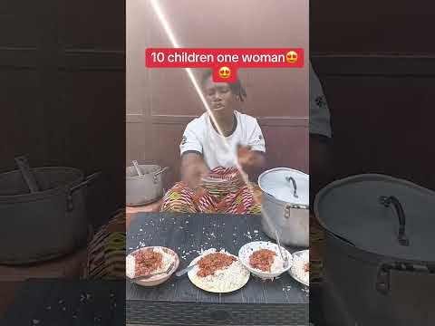 She feeds 10 children by herself . Watch this #duet #shortsfeed