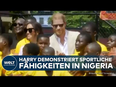 Video Thumbnail: INVICTUS GAMES: Harry und Meghan besuchen Basketball-Camp in Nigeria