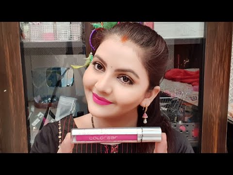Colorbar kiss proof lipstain blush crush lip swatch | pink lipstick for monsoon | RARA Video