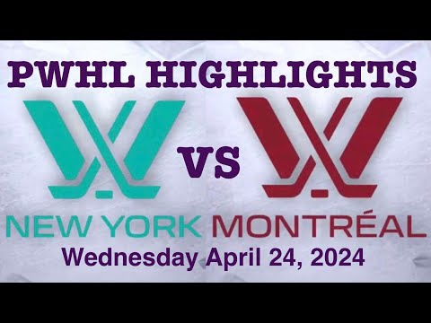 PWHL Highlights New York vs Montreal April 24, 2024
