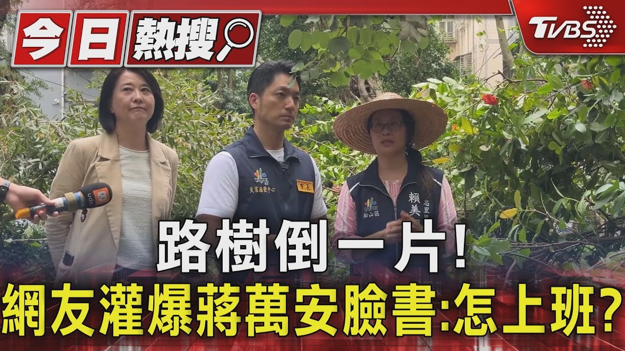 路樹倒一片!網友灌爆蔣萬安臉書:怎上班