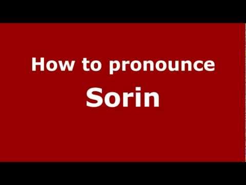 How to pronounce Sorin