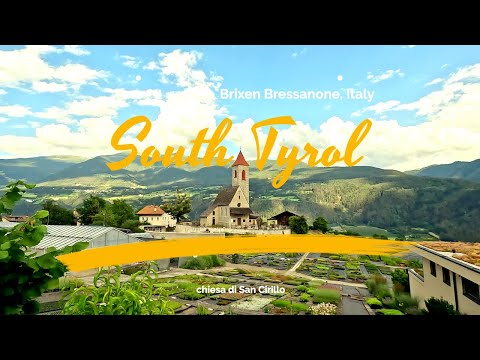 Panoramic view of Bressanone/Brixen.Grande cascata.Chiesa di San Cirillo|South Tyrol(Südtirol).Italy