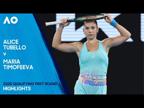 Alice Tubello v Maria Timofeeva Highlights | Australian Open 2025 First Round Qualifying