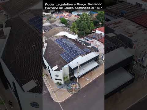 SUZANÁPOLIS SP, PROJETO VISÃO AÉREA - PODER LEGISLATIVO E PRAÇA SALVADOR FERREIRA DE SOUZA.
