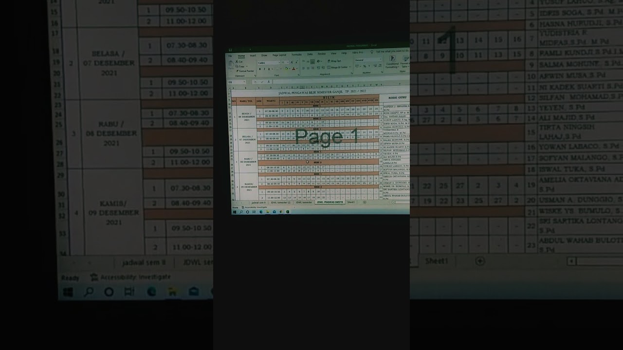 #shorts jadwal pengawas | persiapan semester ganjil 2021/2022 | #subscribe #PutihCoklat