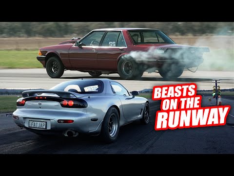 RWD Monsters Battle for Traction at Cootamundra Airport - 6cyl and 8cyl Classes at Drag Battle 2023