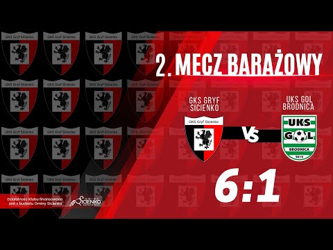 Skrót meczu Gryf Sicienko - UKS Gol Brodnica 6:1