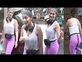 Stunning Laxmi Raai Masti With Media On Mumbai Roads Snapped Bandra