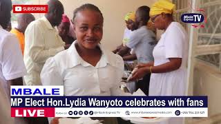 Lydia Wanyoto celebrates victory with fellow MPs and Radio Panelists
