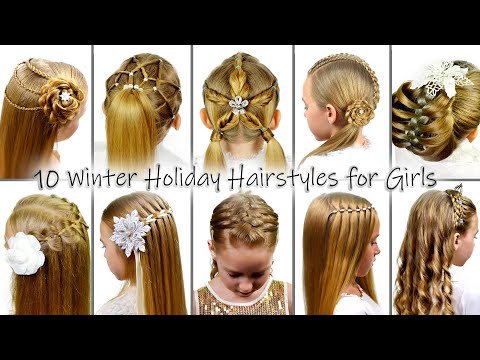 10 Winter Holiday Hairstyles for Girls | New Year's...