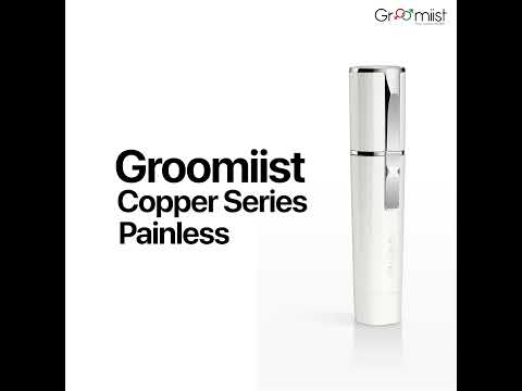 Groomiist 1.5V Battery Operated Copper Series Instant Painless Facial Hair Remover (White)