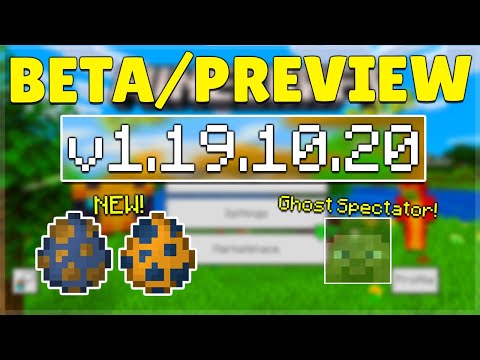 MCPE 1.19.10.20 BETA & PREVIEW NEW SPAWN EGG ADDED! Minecraft Pocket Edition Java Features & Changes