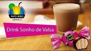 BATIDA DE SONHO DE VALSA - COMO FAZER - com vodka leite condensado chocolate - Papo Bebo Drinks #10