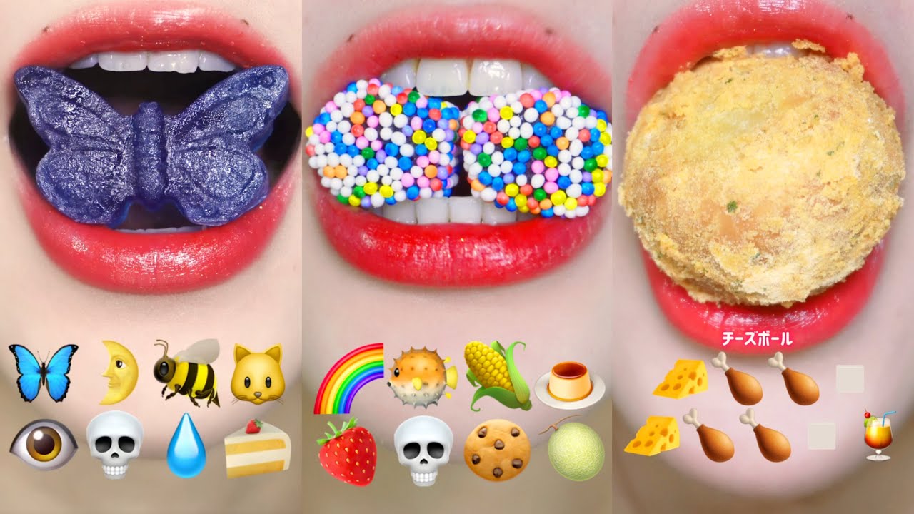5MIN EMOJI MUKBANG🤤5分間の絵文字モッパン！