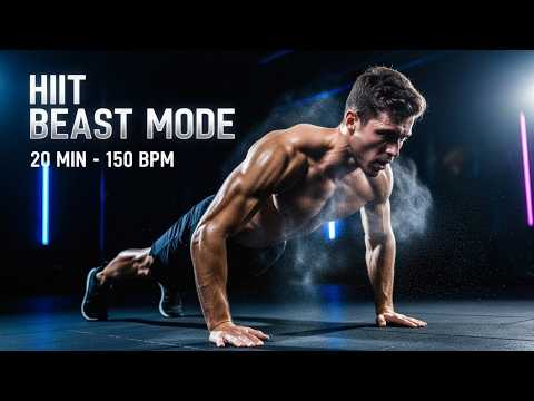 HIIT BEAST MODE ⚡ 20-Minute Intense Workout Music Mix | 150 BPM No Vocals Gym Music