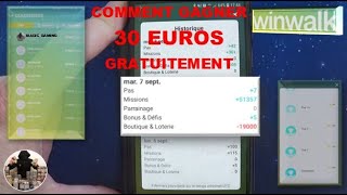 I win 30 euros at Winwalk by playing a game for fr