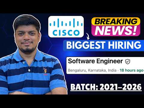 🤩Cisco Biggest Software Engineer Hiring | Unisys, Nexla, UR Hiring | Off-Campus Drive 2026-2021