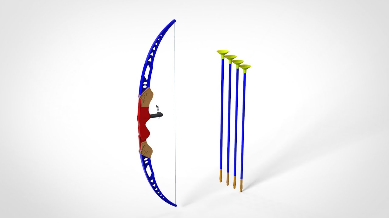 Toy bow and arrow dart playset 3D Model