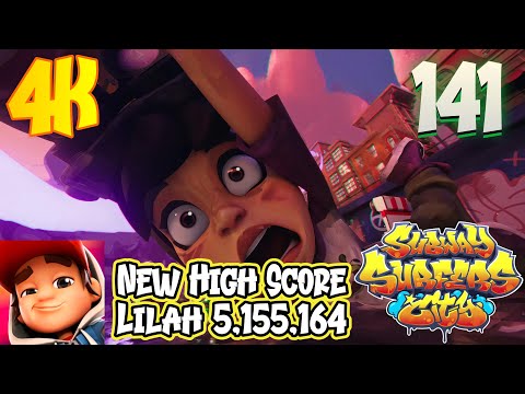 Subway Surfers City - Gameplay 141 - Lilah New High Score (5,155,164)
