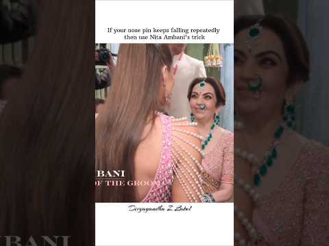 Tips for fix jewellery 💎Nita Ambani's trick #shorts #fashion #ambani #divyagandhazlabel #nitaambani