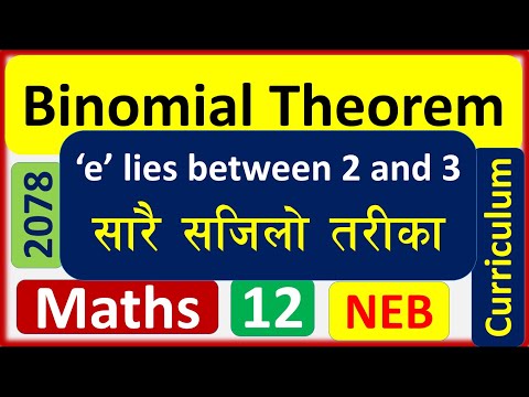 'e' lies between 2 and 3#binomial theorem