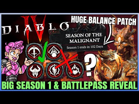 Diablo 4 - Season 1 Release Date, New Dungeon, Unique Gear, Aspects, HUGE Balance Patch, & More!