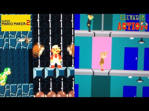 Super Mario Maker 2 vs. Elevator Action Comparison!