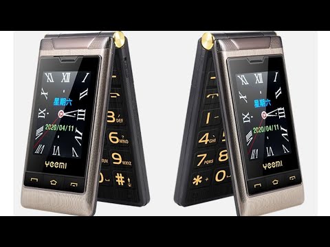 Кнопочный мобильный телефон раскладушка с двойным экраном для пожилого человека YEEMI