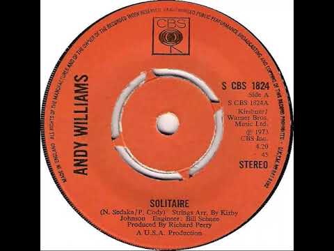 UK New Entry 1973 (244) Andy Williams - Solitaire