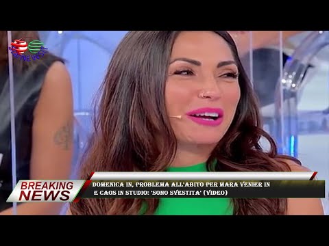 Domenica In, problema all'abito per Mara Venier in  e caos in studio: 'Sono svestita' (Video)