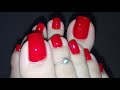 Painting My Natural Long Toe Nails Red Paint Your Toe Nails Perfectly At Home Rose Pearl