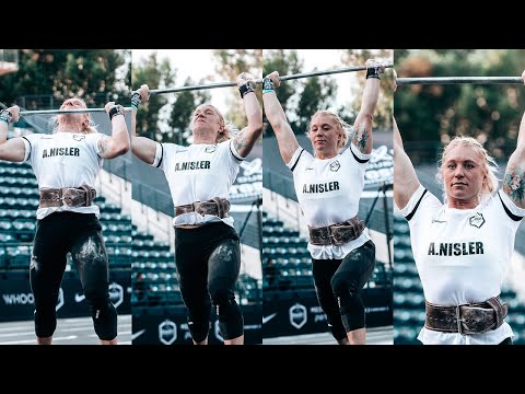 Andrea Nisler Clean and Jerks 231 lb. at the Dubai CrossFit Championship