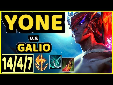 GOKU (YONE) vs GALIO - 14/4/7 KDA MID GAMEPLAY - BR Ranked DIAMOND