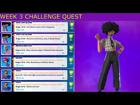 All Week 3 Legendary Quest Challenges Guide in Fortnite. Chapter 2 Season 7.