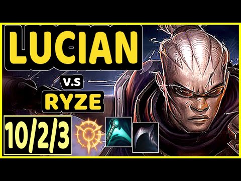 ABBEDAGGE (LUCIAN) vs RYZE - 10/2/3 KDA MID CHALLENGER GAMEPLAY - EUW